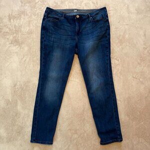 Lee Riders Midrise Skinny Jeans Dark Wash Stretch Denim